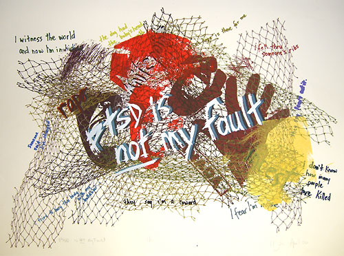 "PTSD is not my Fault" screenprint image